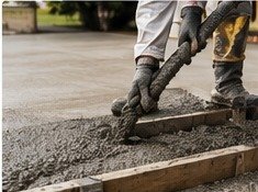 Concrete finishing work